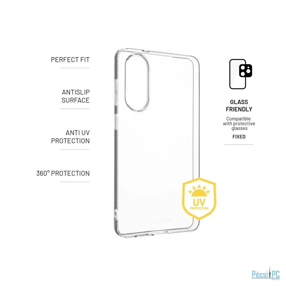 FIXED Slim AntiUV szilikon tok Samsung Galaxy S25 Edge 5G telefonhoz, átlátszó