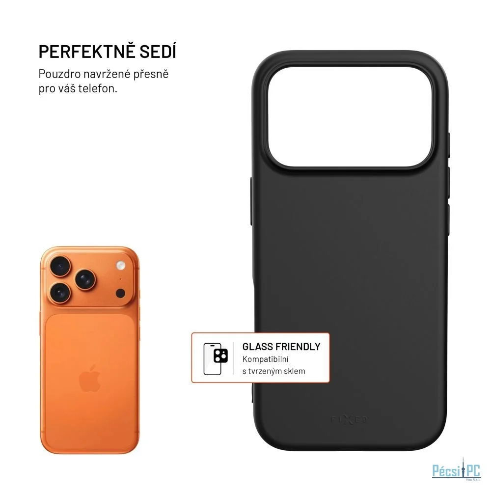 FIXED újrahasznosított anyagból készült TPU hátlap Apple iPhone 17 Pro készülékhez, fekete