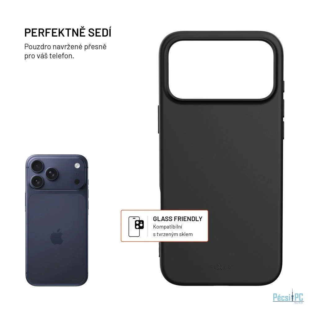 FIXED újrahasznosított anyagból készült TPU tok Apple iPhone 17 Pro Max készülékhez, fekete