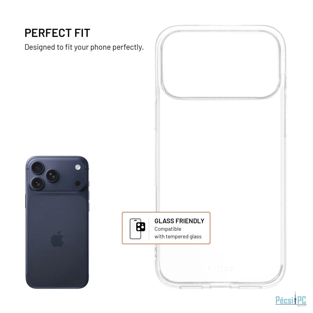 FIXED Vékony TPU AntiUV tok Apple iPhone 17 Pro Max telefonhoz, átlátszó