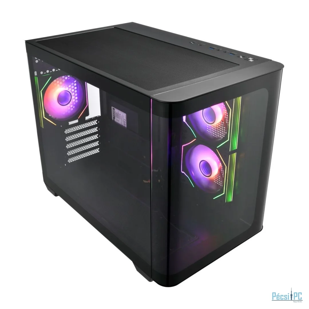 FSP S380 RGB Tempered Glass Black