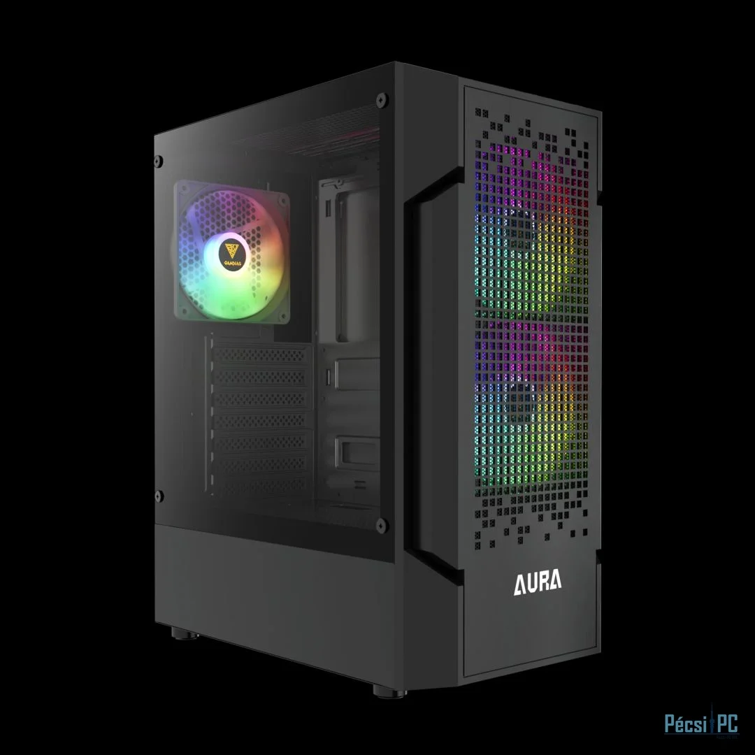 Gamdias Aura GC7 ARGB Tempered Glass Black