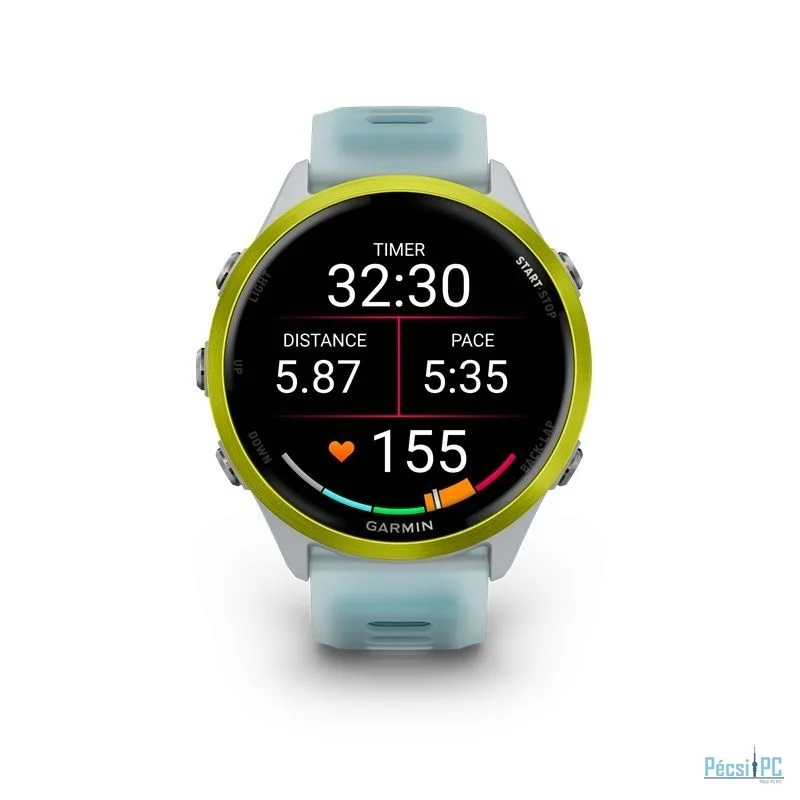Garmin Forerunner 570 47mm Amp Yellow Aluminum with Translucent Whitestone/Turquoise Band