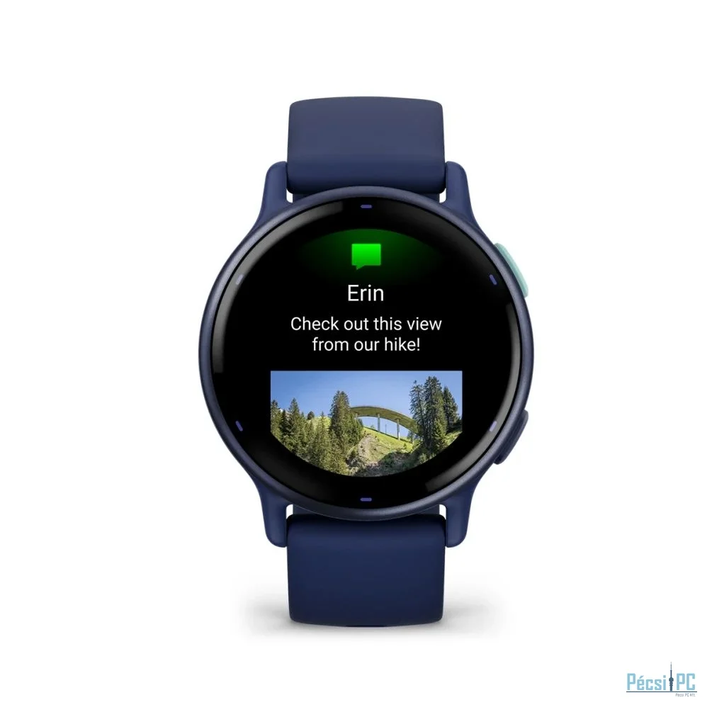 Garmin Vivoactive 5 Metallic navy Aluminium bezel with navy case and silicone band