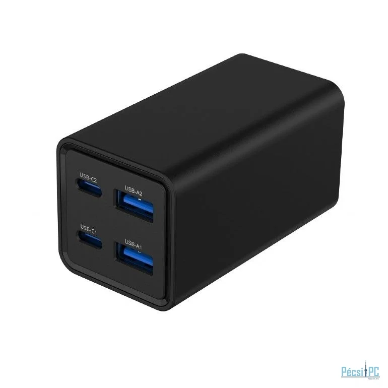 Gembird 4-port 65 W GaN USB PowerDelivery fast charger Black