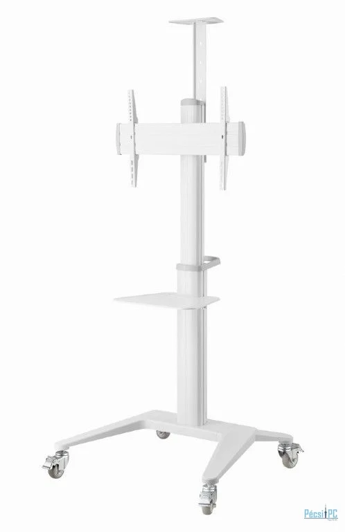 Gembird TVS-70T-02-W Aluminum TV floor stand with caster wheels 37