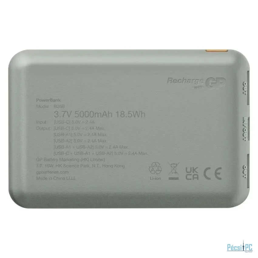 GP B+ Series 5000mAh PowerBank Grey