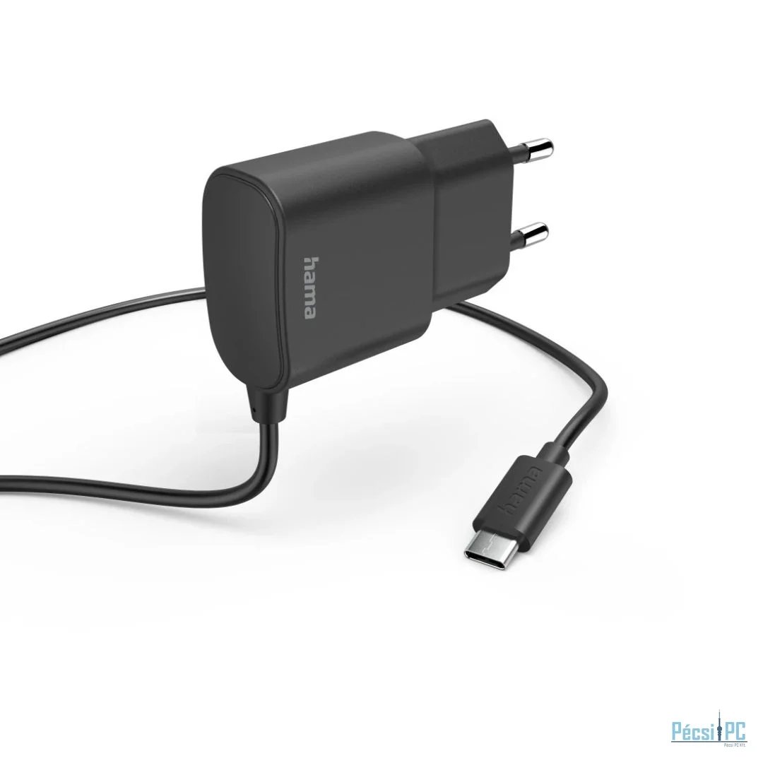 Hama Charger with USB-C Connection 12W 1m Black