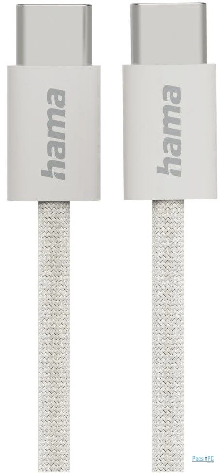Hama Fabric USB-C to USB-C Cable 1m Beige