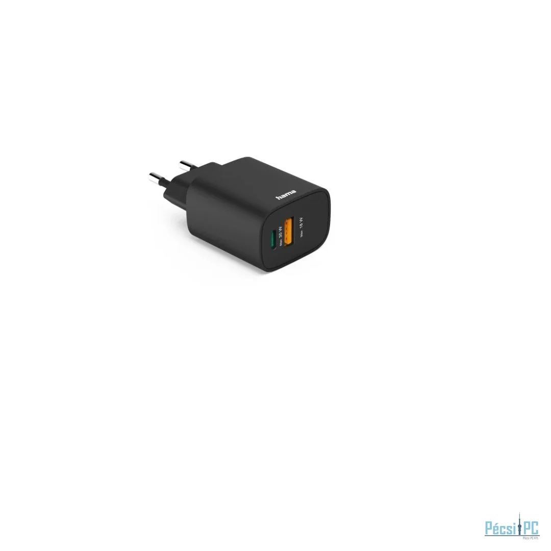 Hama Fast Charger USB-A/C PD 30W Black