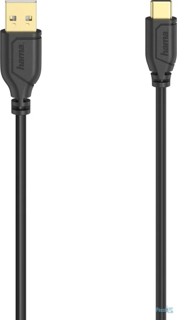 Hama Flexi Slim USB-C to USB-C Cable 0,75m Black