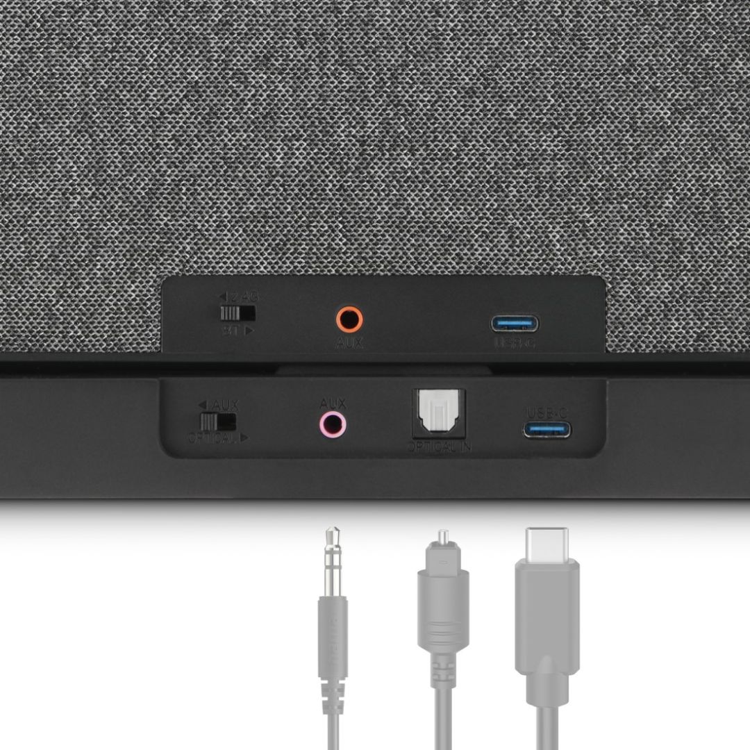 Hama Loudspeaker for TVs 2.4GHz Station + Bluetooth Portable Stereo Speaker Black