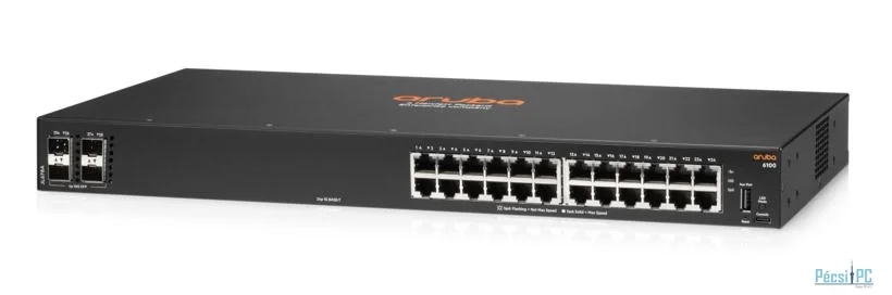 HP Aruba 6100 24G 24x10/100/1000BASE-T+4SFP+ Port Switch