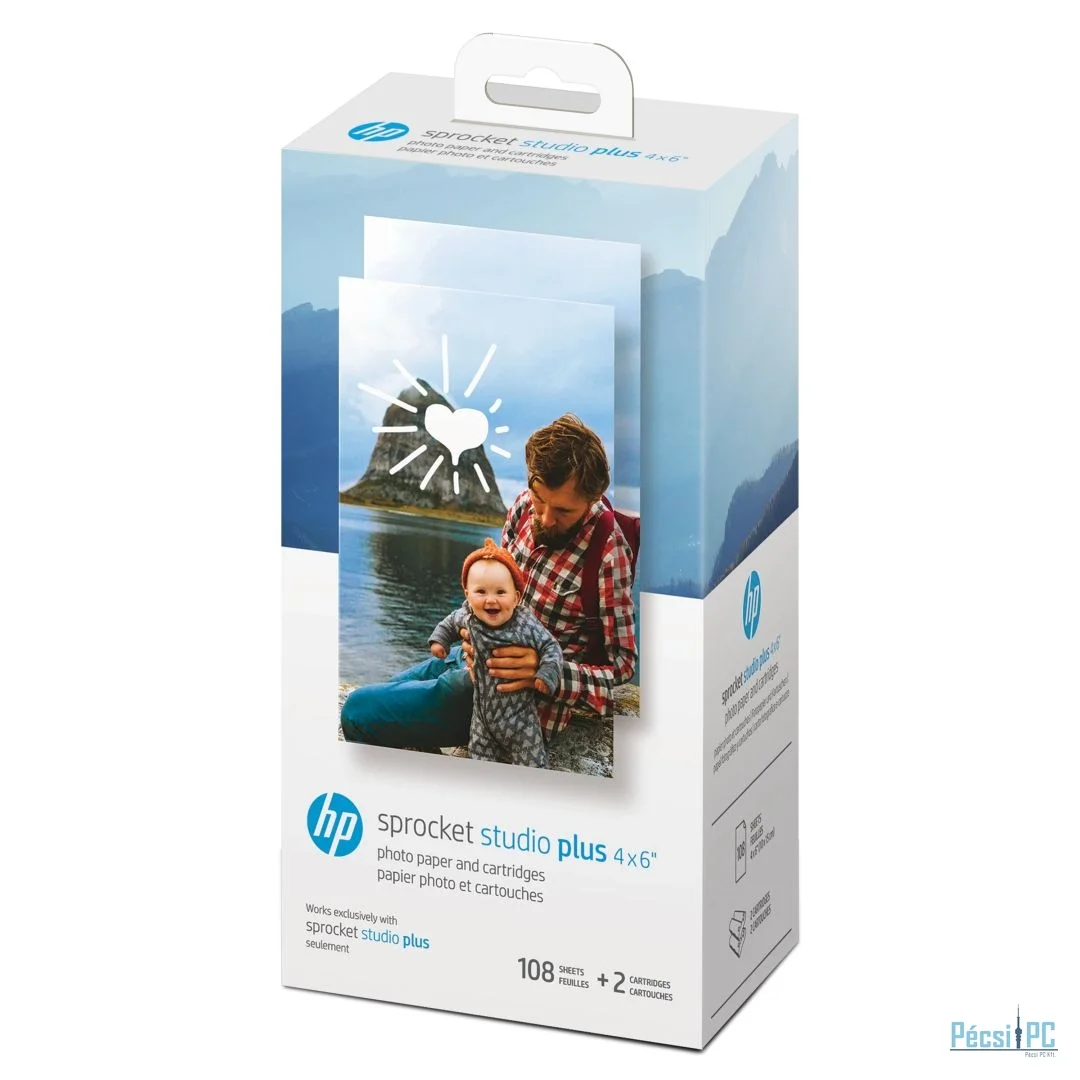 HP Sprocket Studio Plus 10x15cm Photo Paper and Cartridges