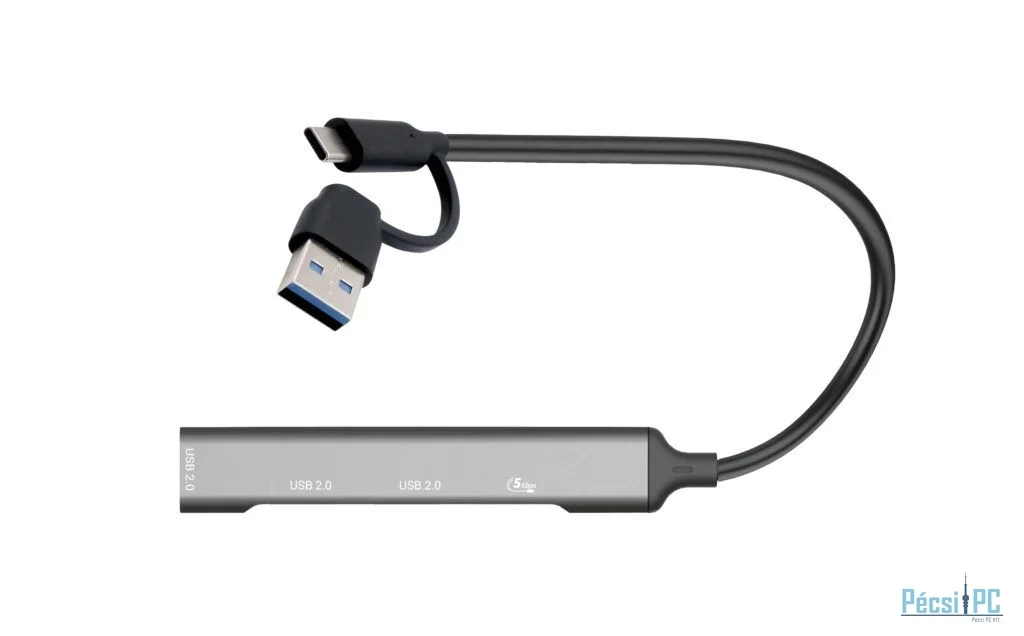 I-TEC 4-portos USB2.0 HUB Grey