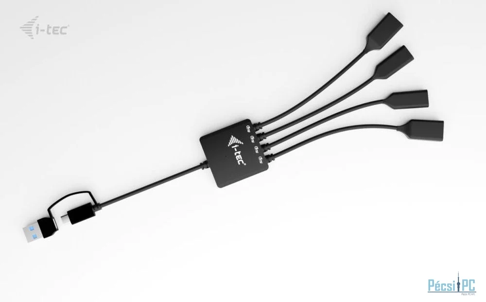 I-TEC 4-portos USB3.2 HUB Black