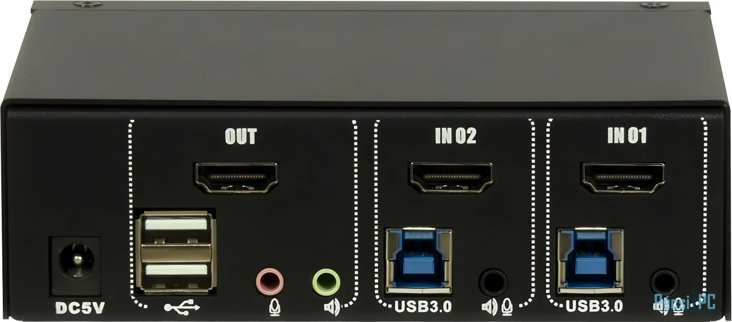 Inter-Tech IPC KVM Switch AC-21HUS HDMI 4K@60Hz