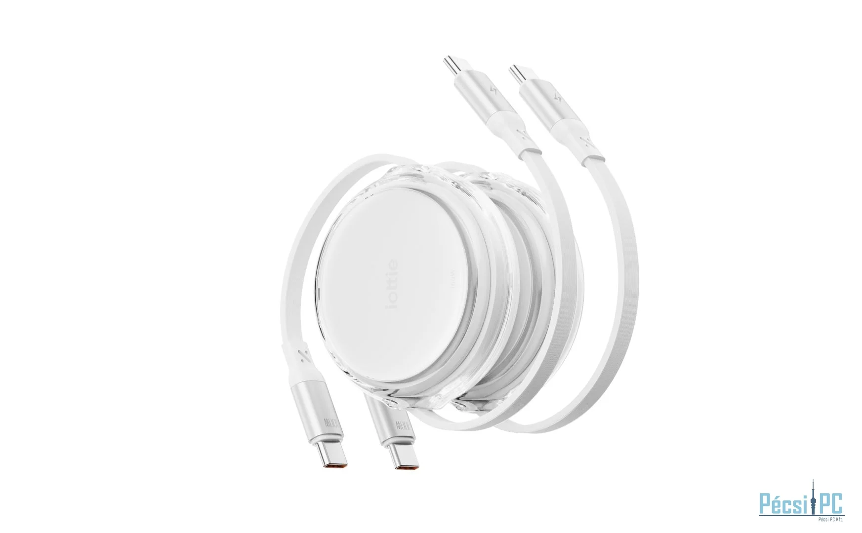 iOttie 100W Retractable USB-C Cable 2 Pack White