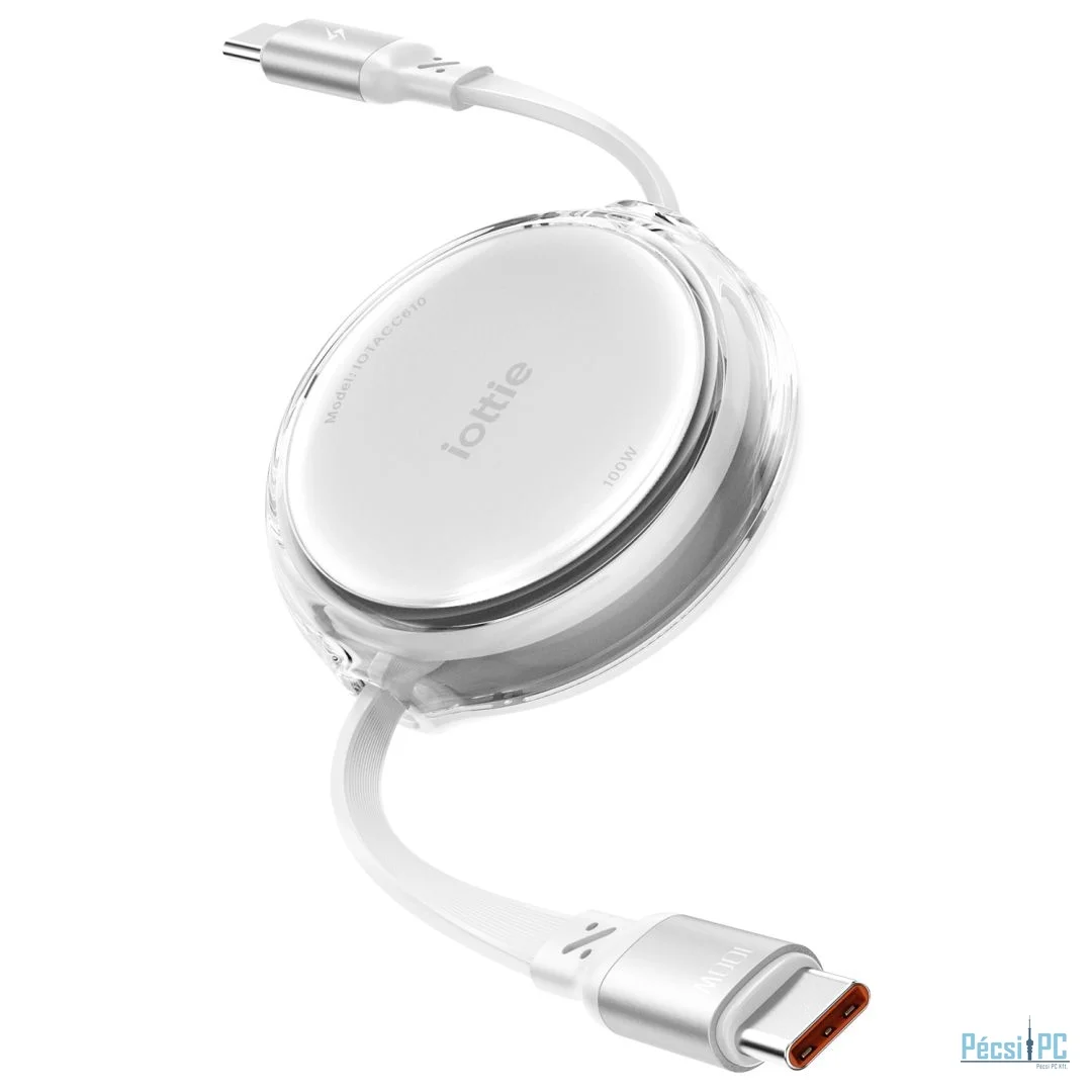 iOttie 100W Retractable USB-C Cable 2 Pack White