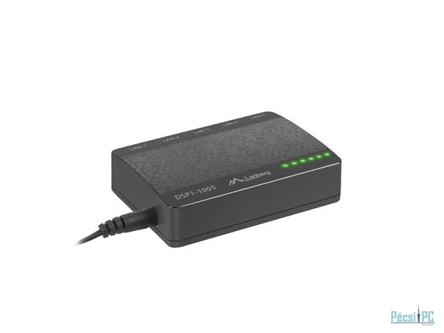 Lanberg DSP1-1005 5X 1GB/S UNMANAGED GIGABIT ETHERNET DESKTOP 5V