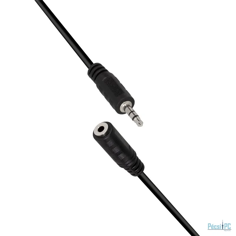 Logilink 3.5mm 3-Pin/M to 3.5mm 3-Pin/F audi cable 10m Black