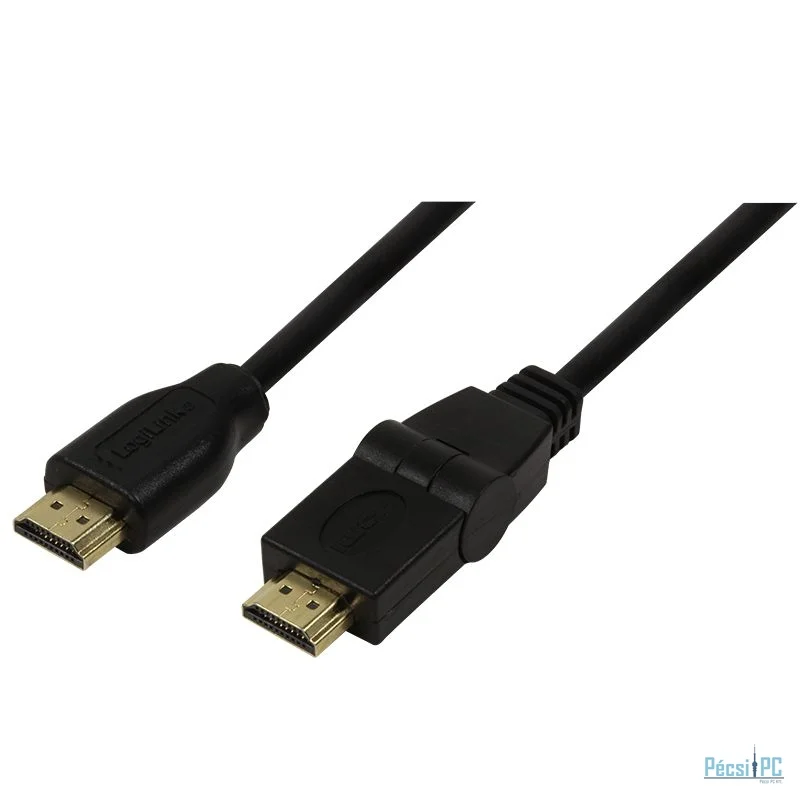 Logilink HDMI cable A/M to A/M 180° rotatable 4K/24 Hz 1,8m Black