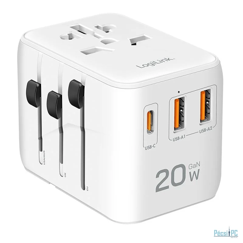 Logilink PA0356 Universal travelling power supply White