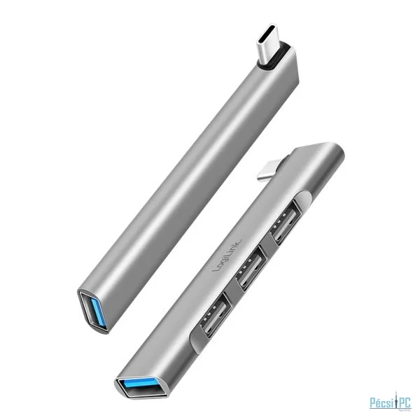 Logilink UA0437 Ultraslim 4-Port USB-C-Hub Aluminium