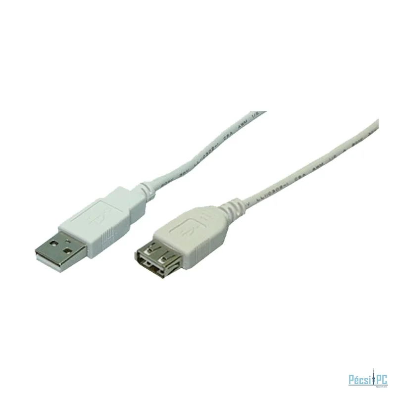Logilink USB 2.0 cable USB-A/M to USB-A/F 3m Grey