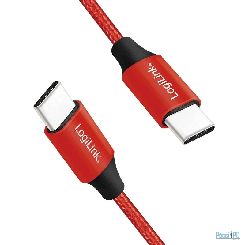 Logilink USB 2.0 Type-C cable C/M to USB-C/M 1m Red