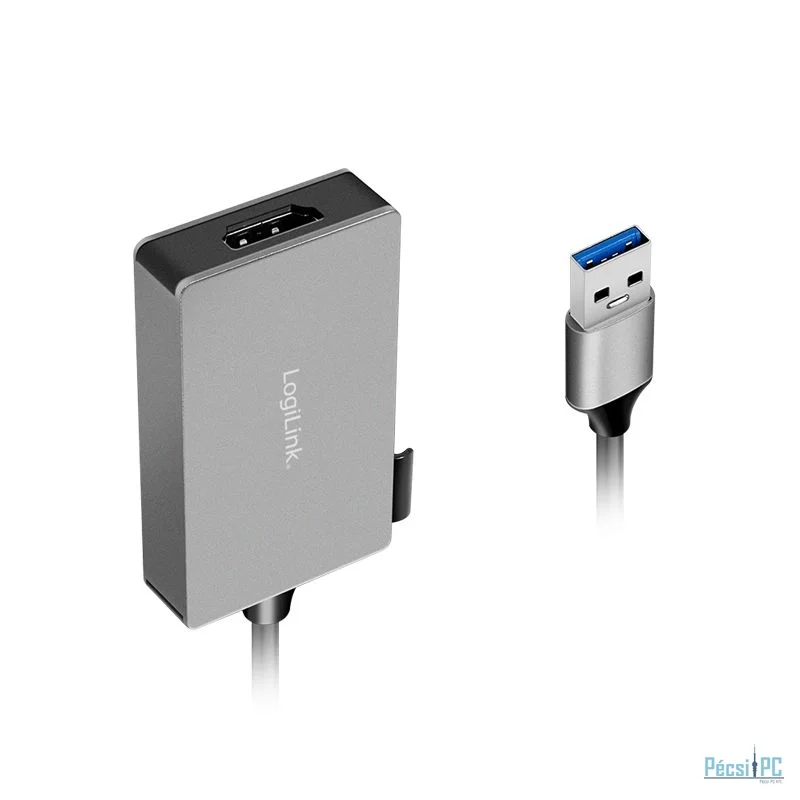 Logilink USB 3.0 adapter USB-A/M to HDMI-A/F 1080p 0,15m Grey