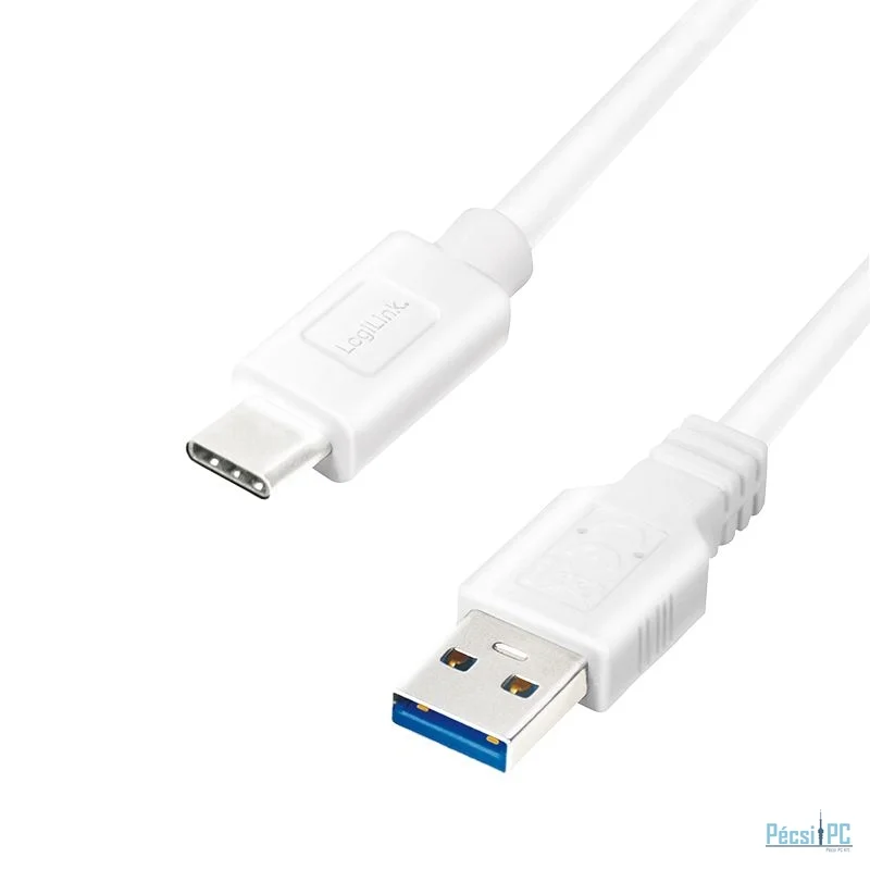 Logilink USB 3.2 Gen1 Type-C cable C/M to USB-A/M 2m White