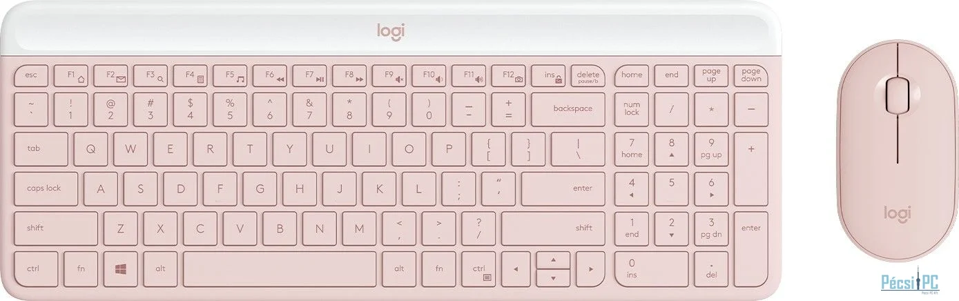 Logitech MK470 Slim Wireless Keyboard and Mouse Combo Rose US