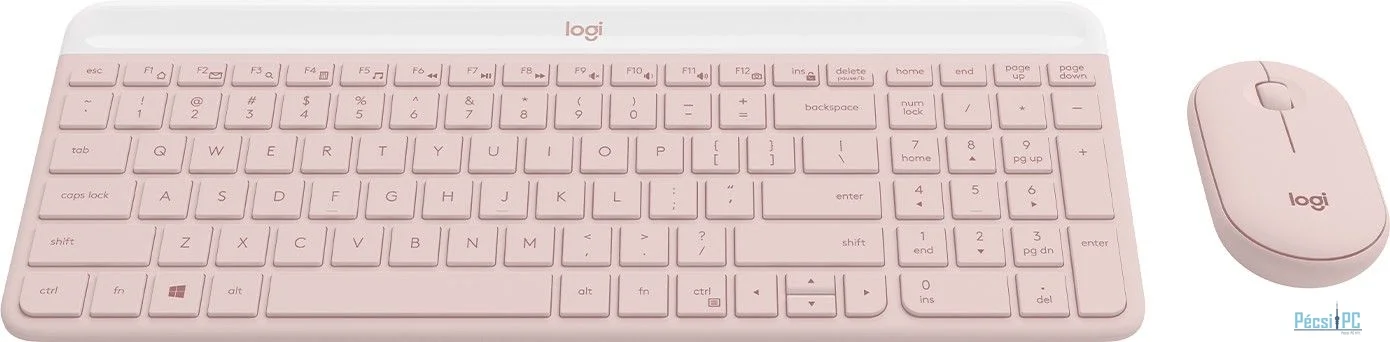 Logitech MK470 Slim Wireless Keyboard and Mouse Combo Rose US