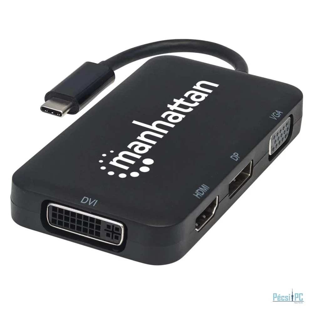 Manhattan USB-C 4-in-1 Audio/Video Converter