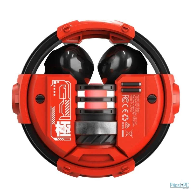 Marvo Quaz Wireless In-Ear Earbuds Black/Red