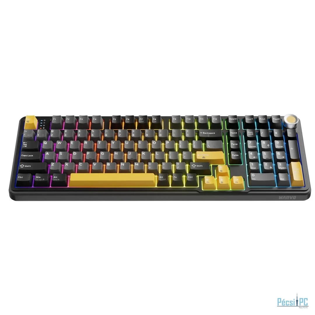 Marvo TITAN 98 Gaming Wireless Keyboard Black/Yellow US