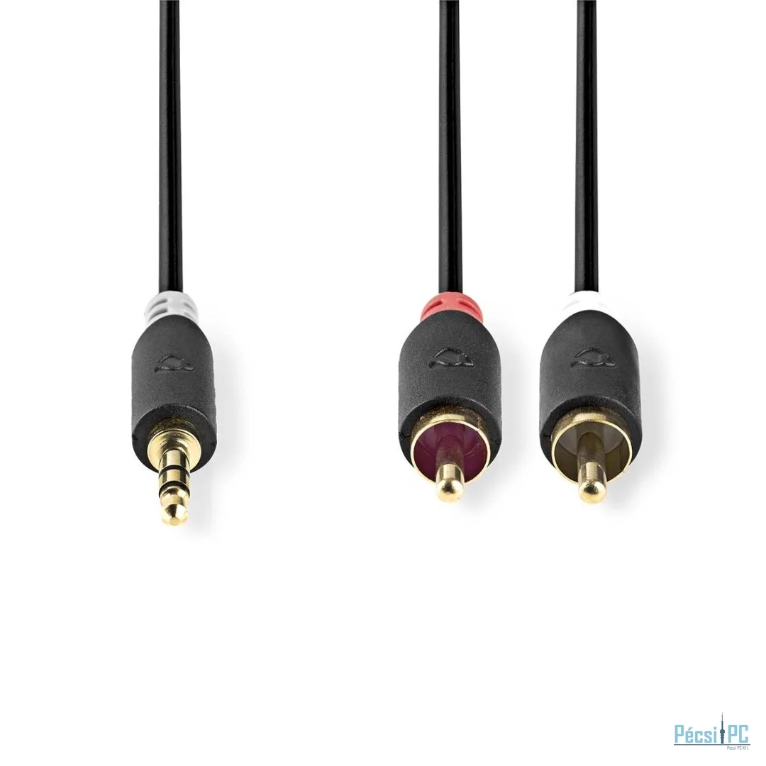 Nedis 3,5mm Male to 2x rca Male 0,5m Stereo Audio Cable