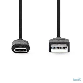 Nedis USB 3.2 Gen 2 USB-A Male to USB-C Male USB Cable 1m Black