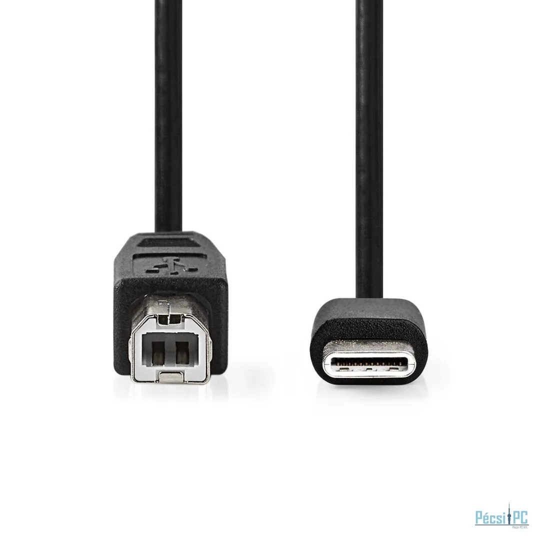 Nedis USB-C - USB- B USB Cable 1m Black