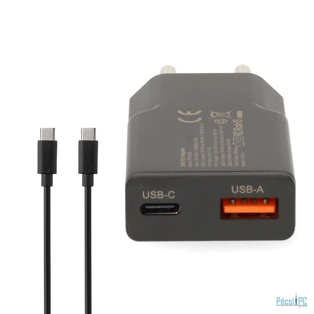 Nedis Wall Charger 30W PD 3.0 with 1,5m USB-C cable Black