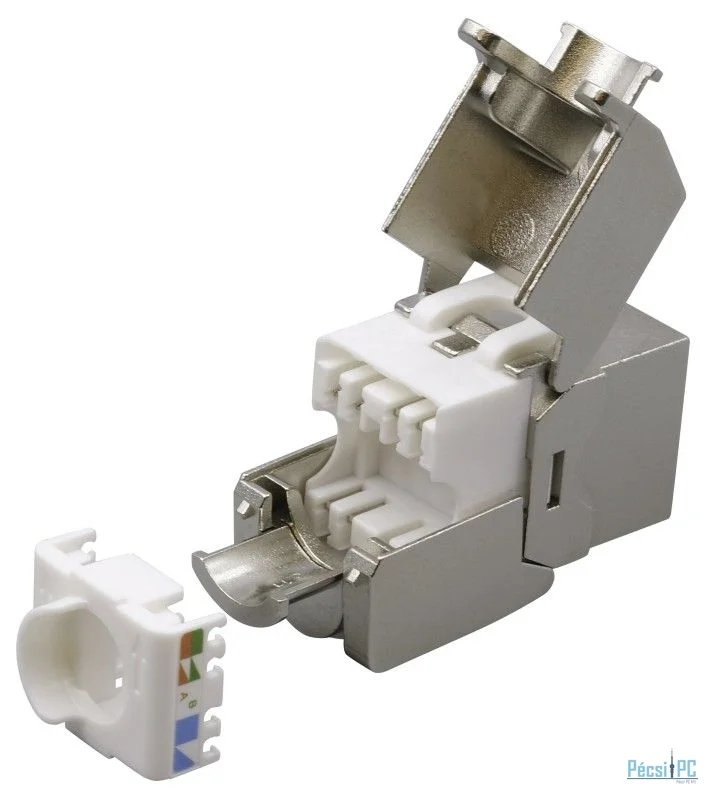 Nestron Keystone STP csatlakozó; Cat6; 180°; szerszám nélkül szerelhető