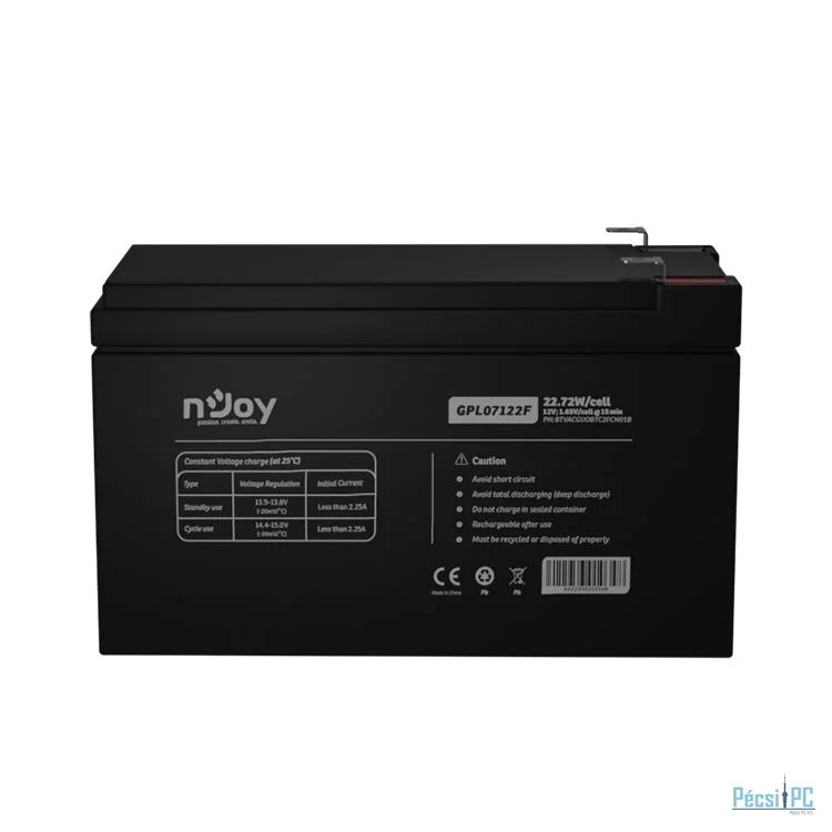 Njoy 12V/22,72W szünetmentes akkumulátor 1db/csomag