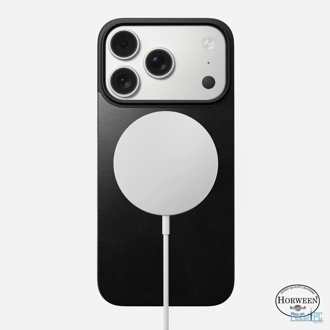 Nomad Magnetic Magsafe Leather Back (Horween) for iPhone 17 Pro Black