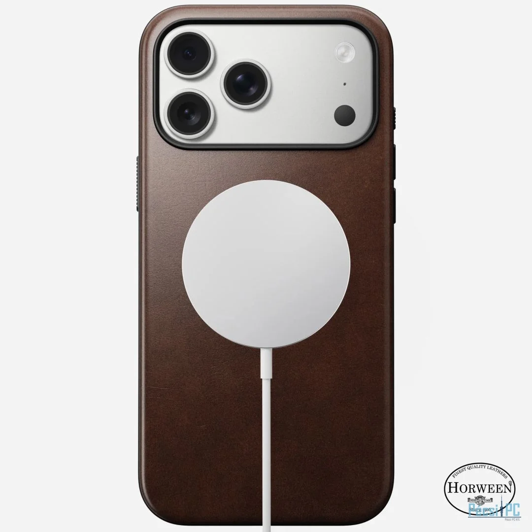 Nomad Modern Leather (Horween) Case for iPhone 17 Pro Max Rustic Brown