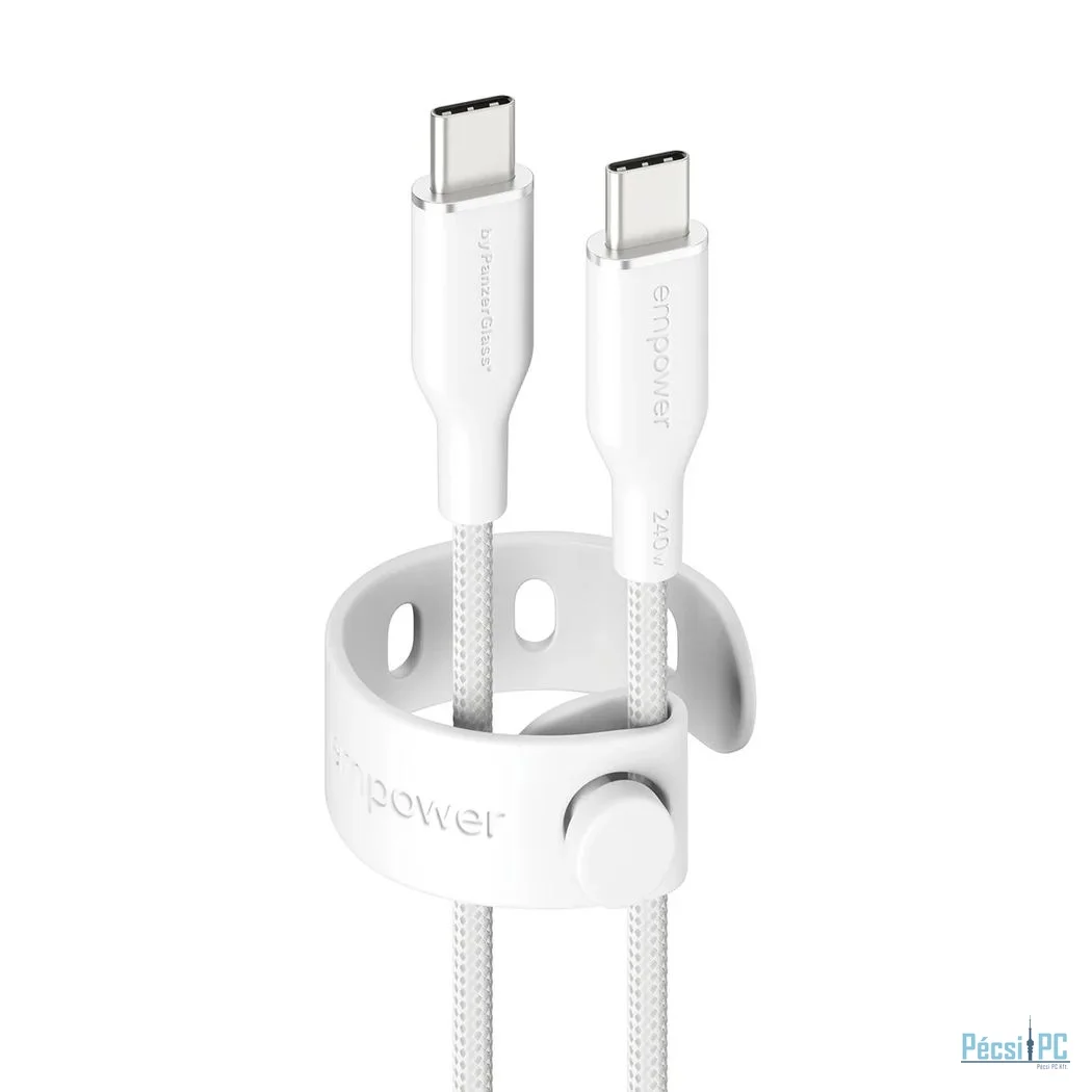 PanzerGlass 240W USB-C to USB-C USB 2.0 cable 1,2m White