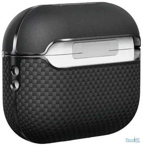 Pitaka Aramid Fiber Magnetic Case for AirPods Pro2 Black/Grey