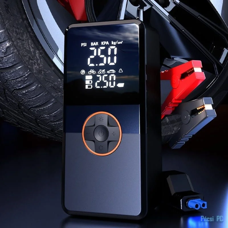 Platinet 8000mAh PowerBank with Car Jump Strater with Compressor Black