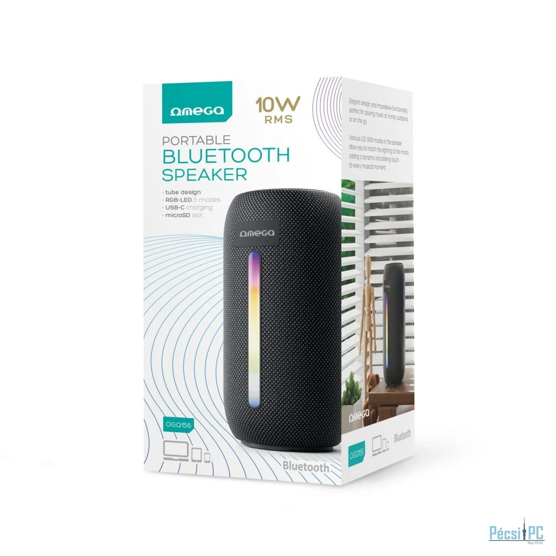Platinet Omega OGQ156 RGB Bluetooth Speaker Black