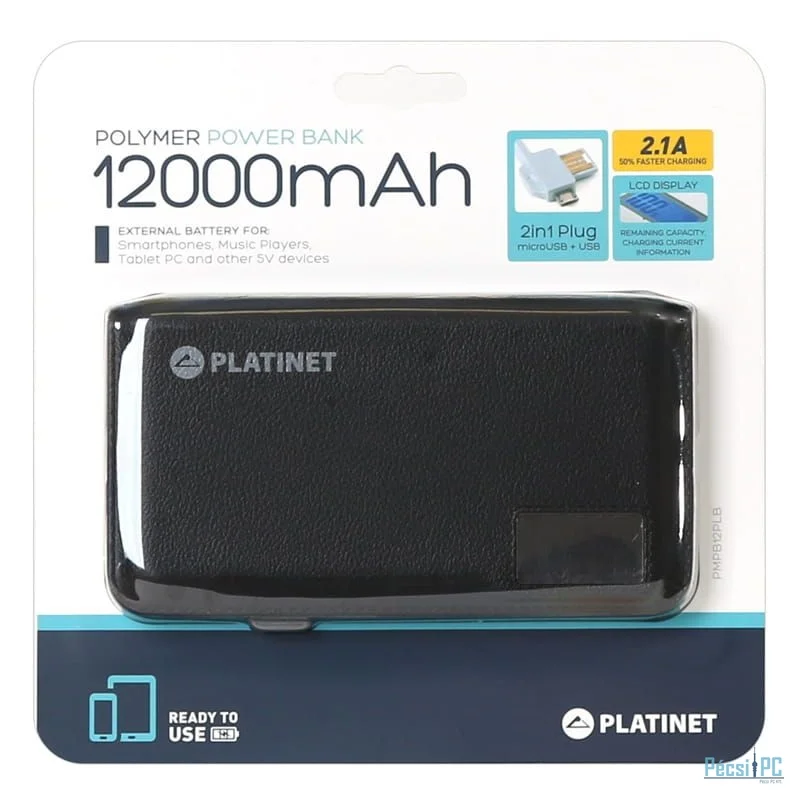 Platinet PMPB12PLB 12000mAh PowerBank Black